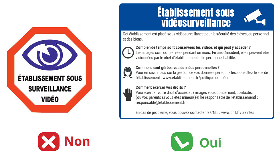 La vidéosurveillance – vidéoprotection dans les établissements scolaires