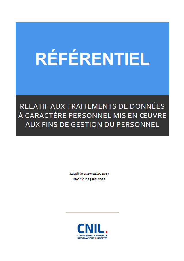 1ère page - Référentiel - Gestion des ressources humaines