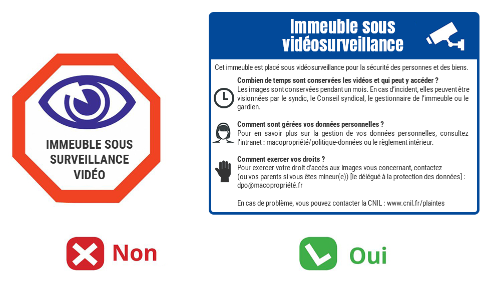 Panneau - Vidéosurveillance - Immeuble