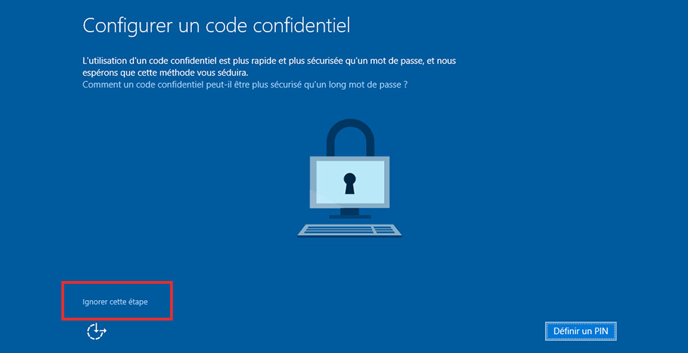 windows10 - ecran 6 Configurer un compte personnel