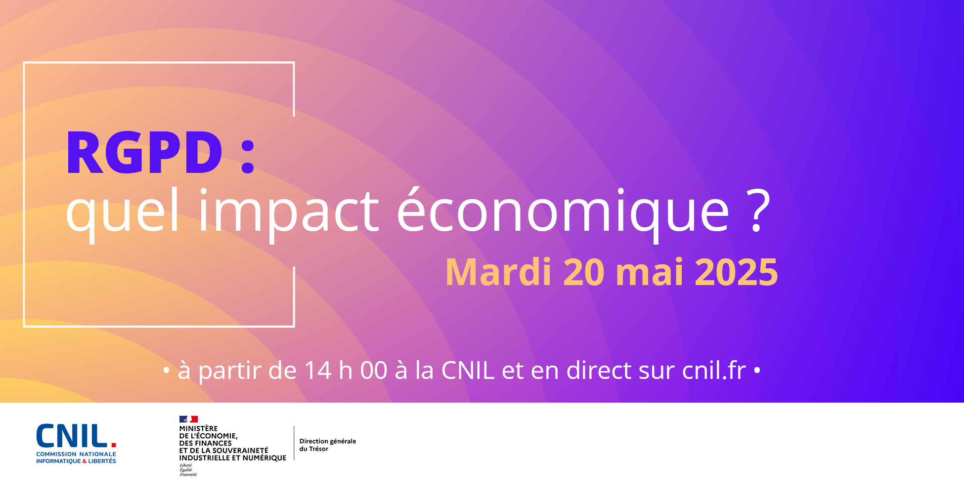 RGPD : quel impact économique ? Mardi 20 mai 2025, à partir de 14h à la CNIL et en direct sur cnil.fr