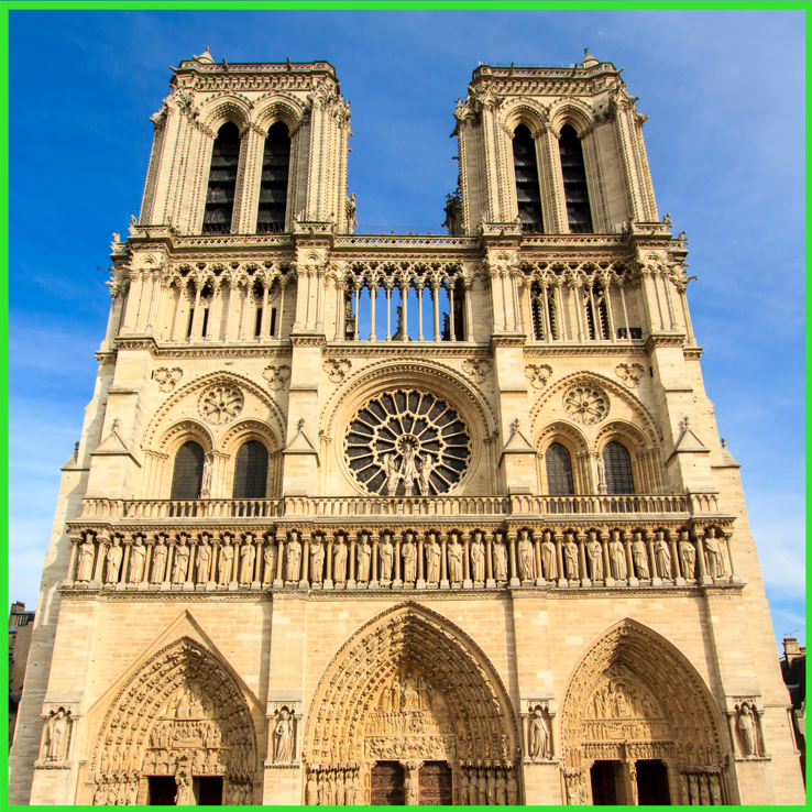 Image d’illustration - Prise de vue vidéo de Notre Dame. Une caméra touristique avec cet angle de vue ne capterait que des images du monument, et aucune donnée personnelle. Un tel dispositif pourrait être proportionné