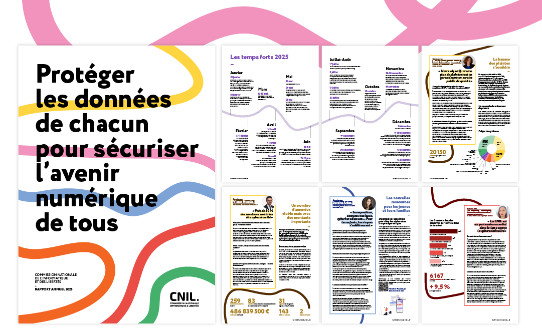 Couverture et planches du rapport annuel 2025