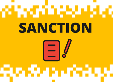 Visuel indiquant le terme sanction