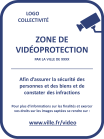 Modèle de panneau de vidéoprotection vertical - Collectivités
