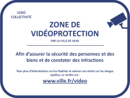Modèle de panneau de vidéoprotection horizontal - Collectivités