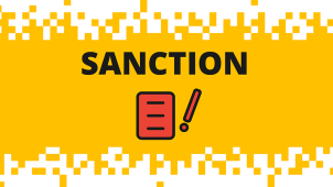 Visuel indiquant le terme sanction