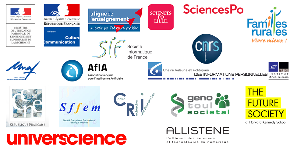 Ethique et numerique les algorithmes en débat logo partenaires Ethique et numerique les algorithmes en débat logo partenaires